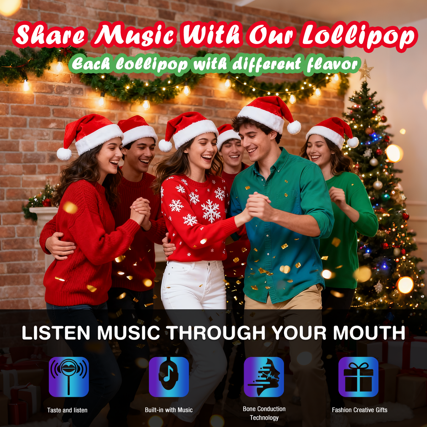 TastySounds - Christmas Music Lollipop New 4 Flavor-Mix