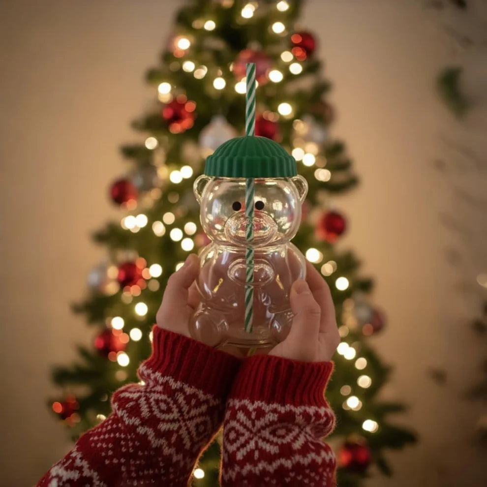 Cute Bear Glass Cup