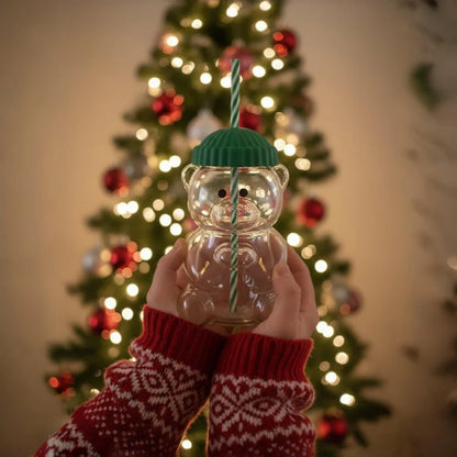 Cute Bear Glass Cup