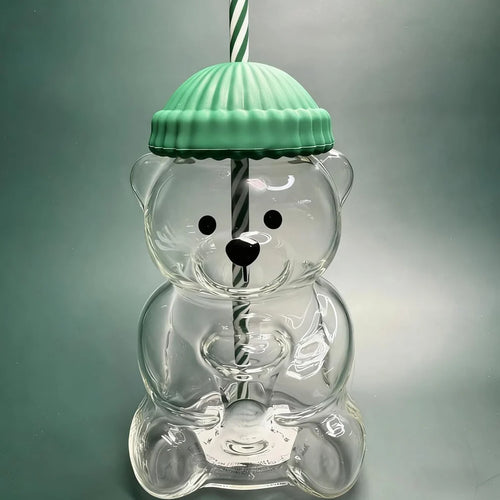 Cute Bear Glass Cup