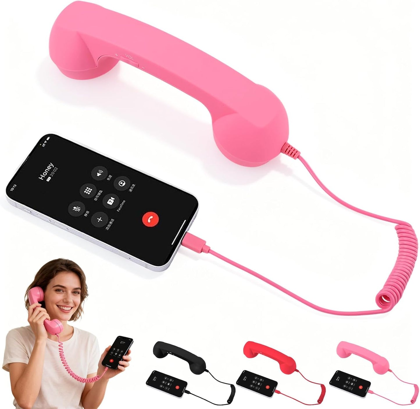 Retro Phone Handset,2026 New Retro Style Type-C Phone Handset