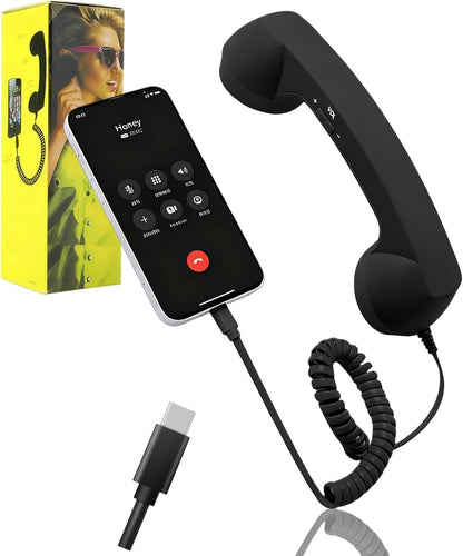 Retro Phone Handset,2026 New Retro Style Type-C Phone Handset