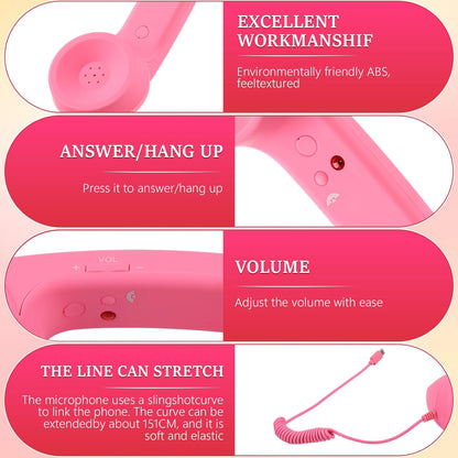 Retro Phone Handset,2026 New Retro Style Type-C Phone Handset