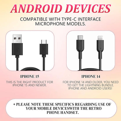 Retro Phone Handset,2026 New Retro Style Type-C Phone Handset