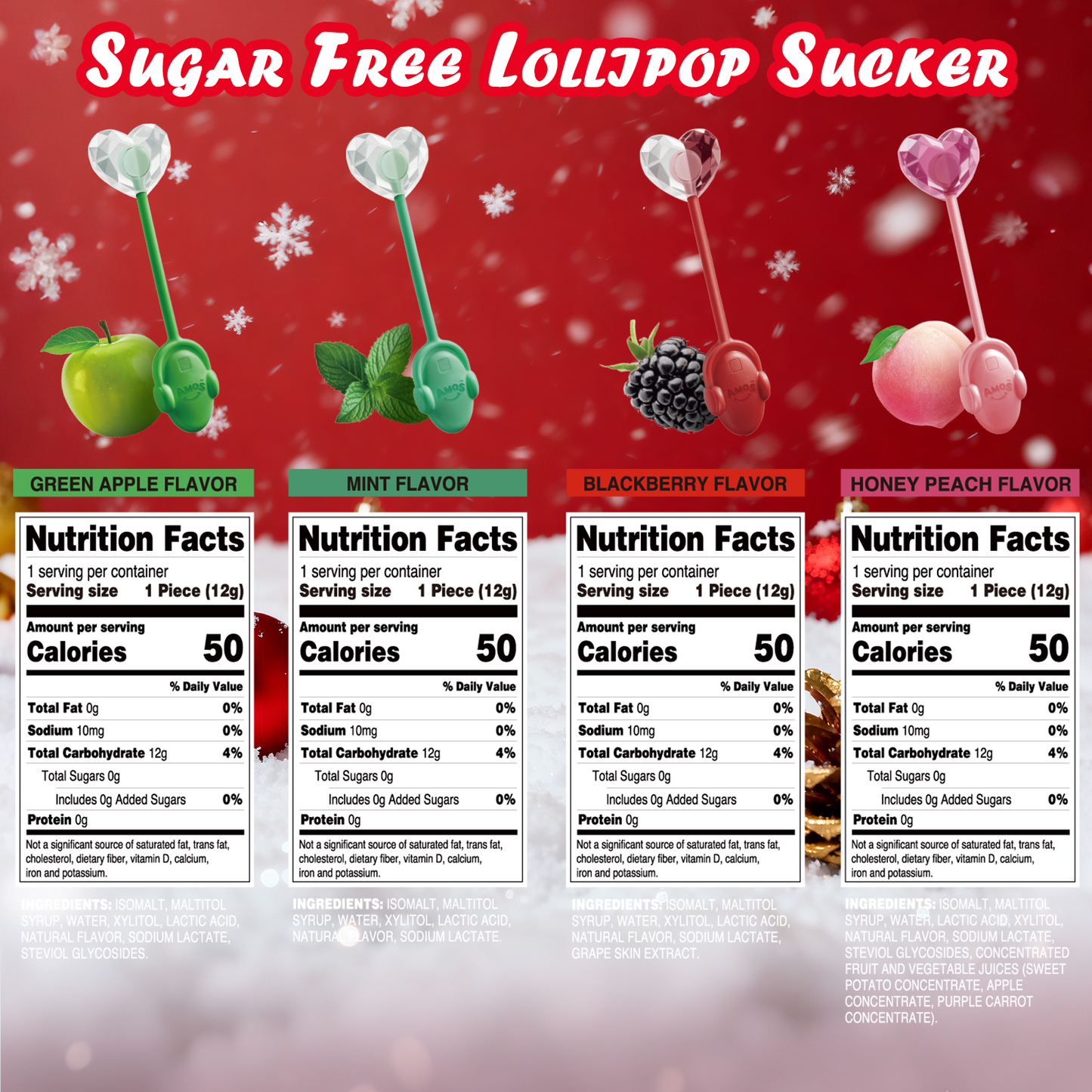 TastySounds - Christmas Music Lollipop New 4 Flavor-Mix